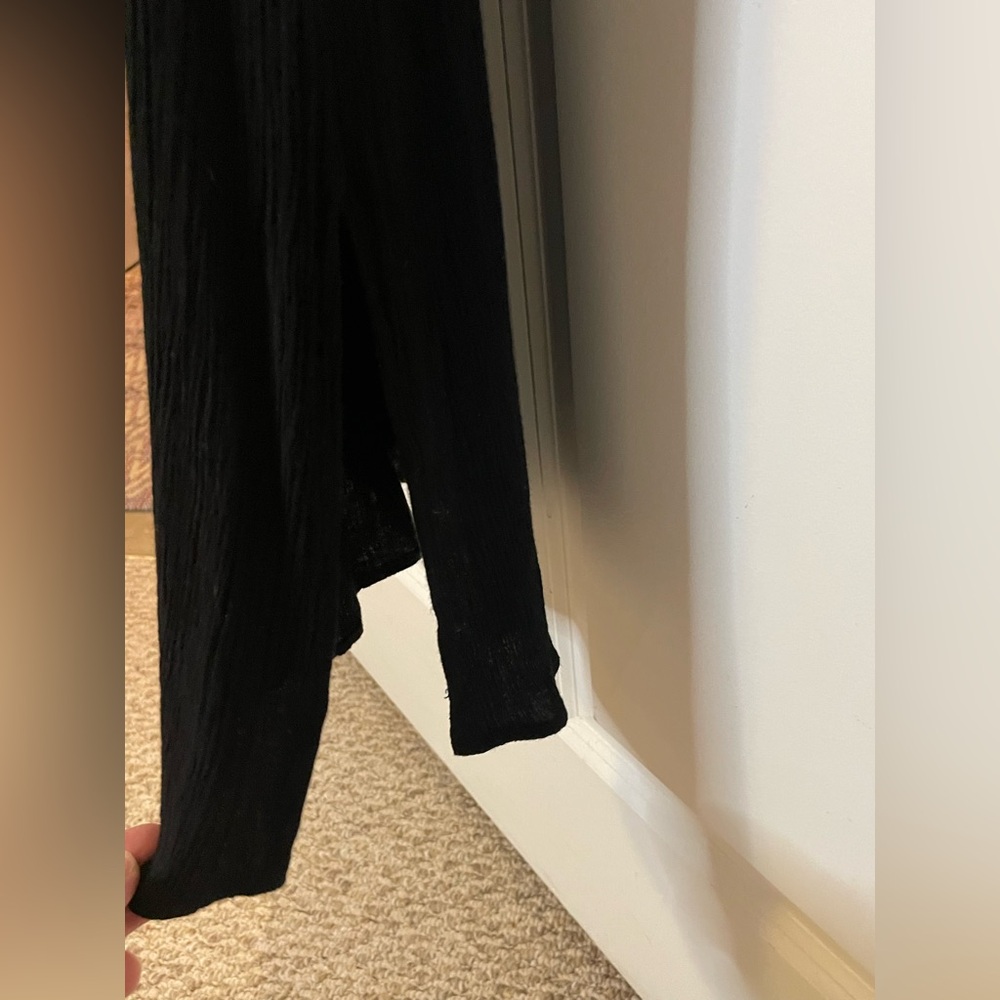 R&K Originals Black Maxi Dress Sleeveless Side Slit 14 Rayon - Picture 6 of 7